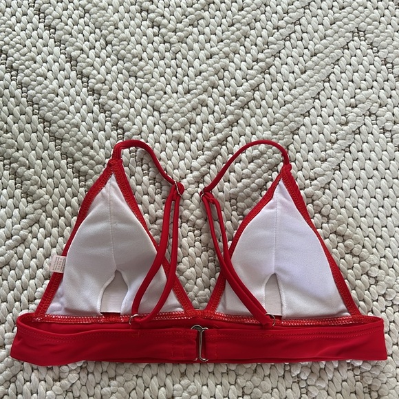 Red Triangle Bikini Set | Red Bikini Set | Red Bikini | Red String Bikini - Picture 3 of 9
